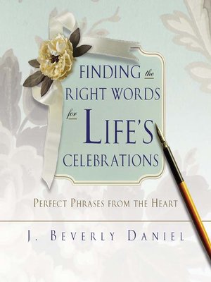 cover image of Finding the Right Words for Life's Celebrations